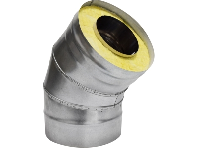 Сэндвич-отвод 135*, ф 115х200, AISI 439/439, 0,5мм/0,5мм, (К), удл=60мм