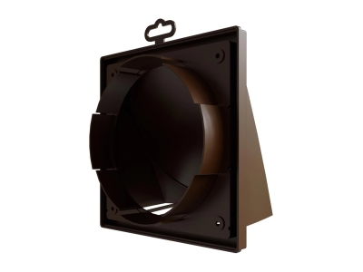 1919К15.16ФВ кор, Выход стенной вытяжной с обратным клапаном 190х190 с фланцем D150/160, ASA, кор