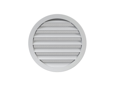 16РКМ, Решетка вентиляционная круглая D185 алюминиевая с фланцем D160