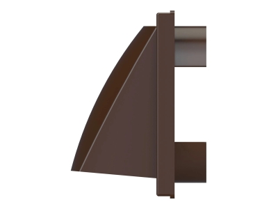 1515К12,5ФВ кор, Выход стенной вытяжной с обратным клапаном 150х150 с фланцем D125, ASA. кор