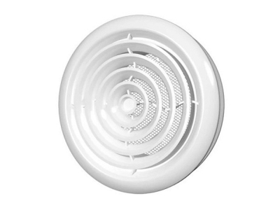 16DK, Диффузор приточно-вытяжной со стопорным кольцом и фланцем D160