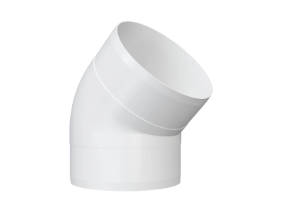 12,5ККП 45*, Колено круглое пластик 45*,D125