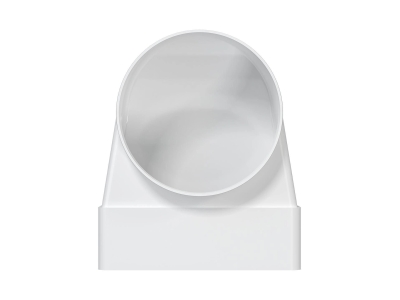 612СК10КП, Соединитель угловой 90°, плоского воздуховода с круглым пластик, 60х120/D100	