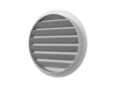 12,5РКМ, Решетка вентиляционная круглая D150 алюминиевая с фланцем D125