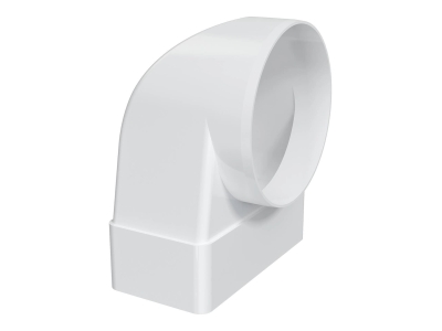 612СК10КП, Соединитель угловой 90°, плоского воздуховода с круглым пластик, 60х120/D100	