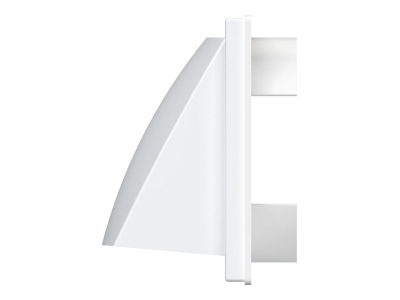 1515К12,5ФВ, Выход стенной вытяжной с обратным клапаном 150х150 с фланцем D125, ASA, бел