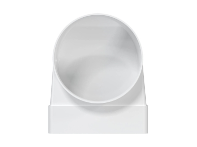 511СК10КП, Соединитель угловой 90°, плоского воздуховода с круглым пластик, 55х110/D100