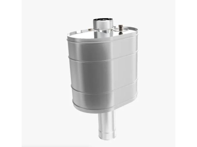 Бак на трубе для печи, 60 л, Ф115, AISI 439/0,8мм, вертикальный (штуцер 3/4