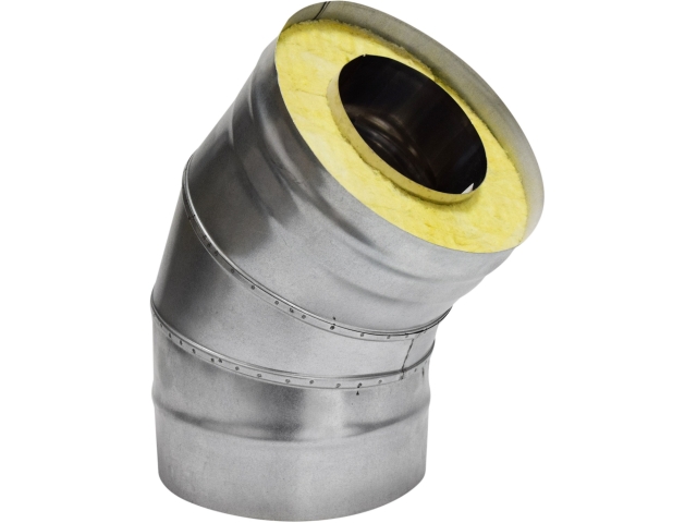 Сэндвич-отвод 135*, ф 115х200, AISI 439/439, 0,5мм/0,5мм, (К), удл=60мм