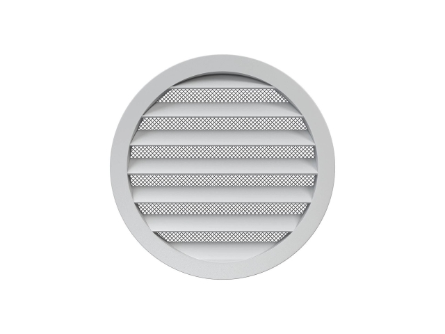 16РКМ, Решетка вентиляционная круглая D185 алюминиевая с фланцем D160