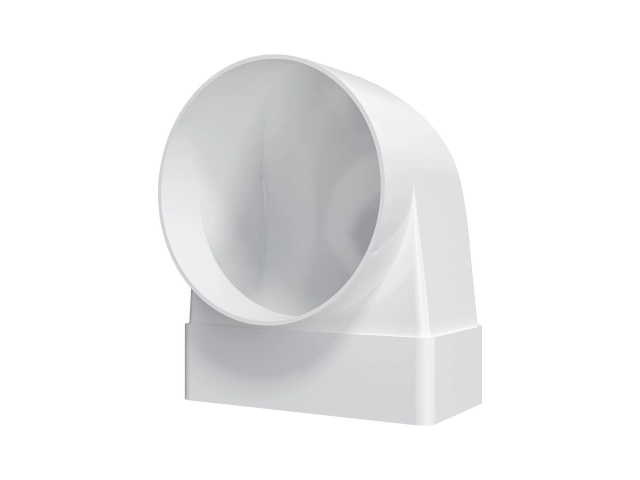 511СК10КП, Соединитель угловой 90°, плоского воздуховода с круглым пластик, 55х110/D100