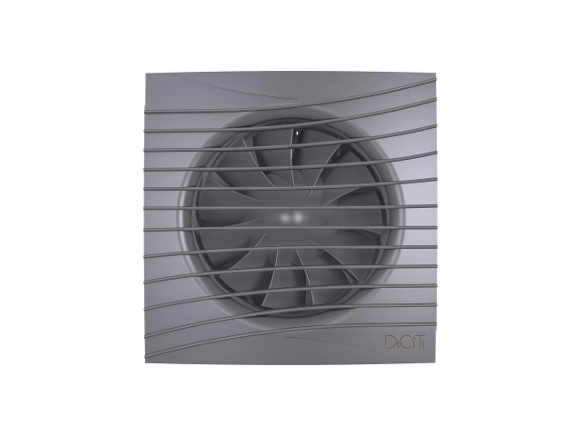 Вентилятор накладной SILENT D100 обратный клапан Dark gray metal DICITI