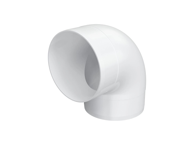 12,5ККП, Колено круглое пластик 90°, D125		