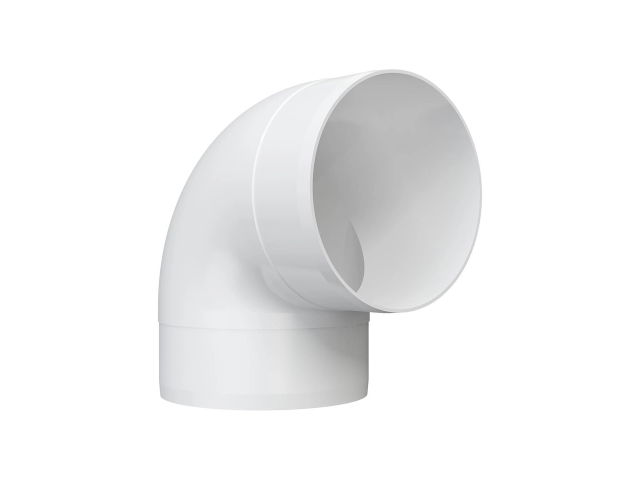 10ККП, Колено круглое пластик 90°, D100	