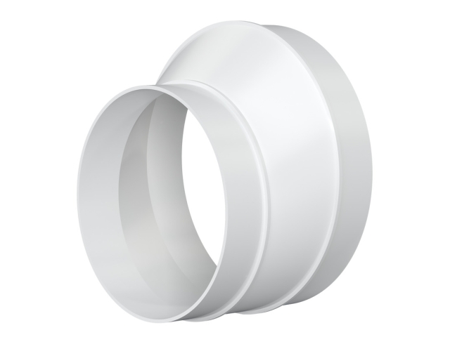 12,516РЭП, Соединитель эксцентриковый круглого воздуховода с круглым пластик D125/160